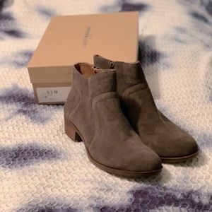 New Grey Suede Lucky Brand Bootie